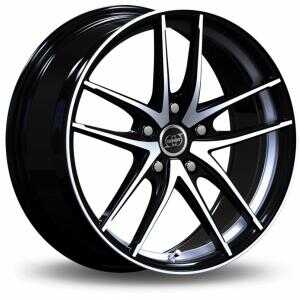 Infiny Toxic Bright Black Machined Face 7.5x17 4/100 ET35 N73.1