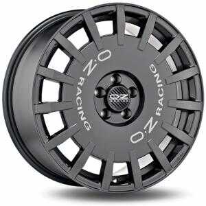 OZ Rally Racing Dark Graphite Silver Lettering 7.5x18 5/112 ET46 N66.6