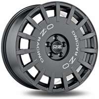 OZ Rally Racing Dark Graphite Silver Lettering 7.5x18 5/160 ET48 N65.1