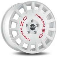 OZ Rally Racing White Red Lettering 7x17 4/100 ET30 N68