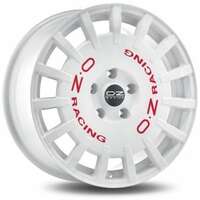 OZ Rally Racing White Red Lettering 8.5x19 5/108 ET45 N75