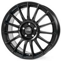 OZ Superturismo LM Matt Black Silver Lettering 7.5x17 4/100 ET35 N68