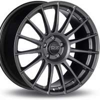 OZ Superturismo LM Matt Gun Metal Silver Lettering 7.5x17 4/108 ET40 N75