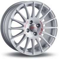OZ Superturismo WRC White Red Lettering 7x16 4/108 ET25 N65.1