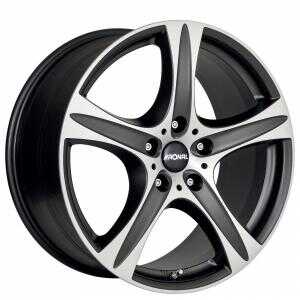 Ronal R55 Matt Black Polished 9x19 5/120 ET50 N65.1